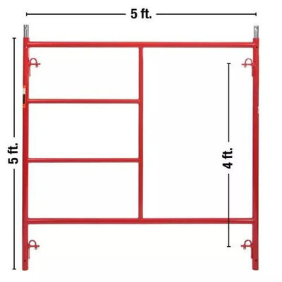 High Stability Mason H Frame Scaffolding Powder Coated Red