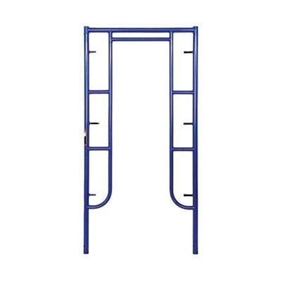 Blue Powder Coated Q235 Steel Frame Scaffolding Walk Through Style Easy Installation